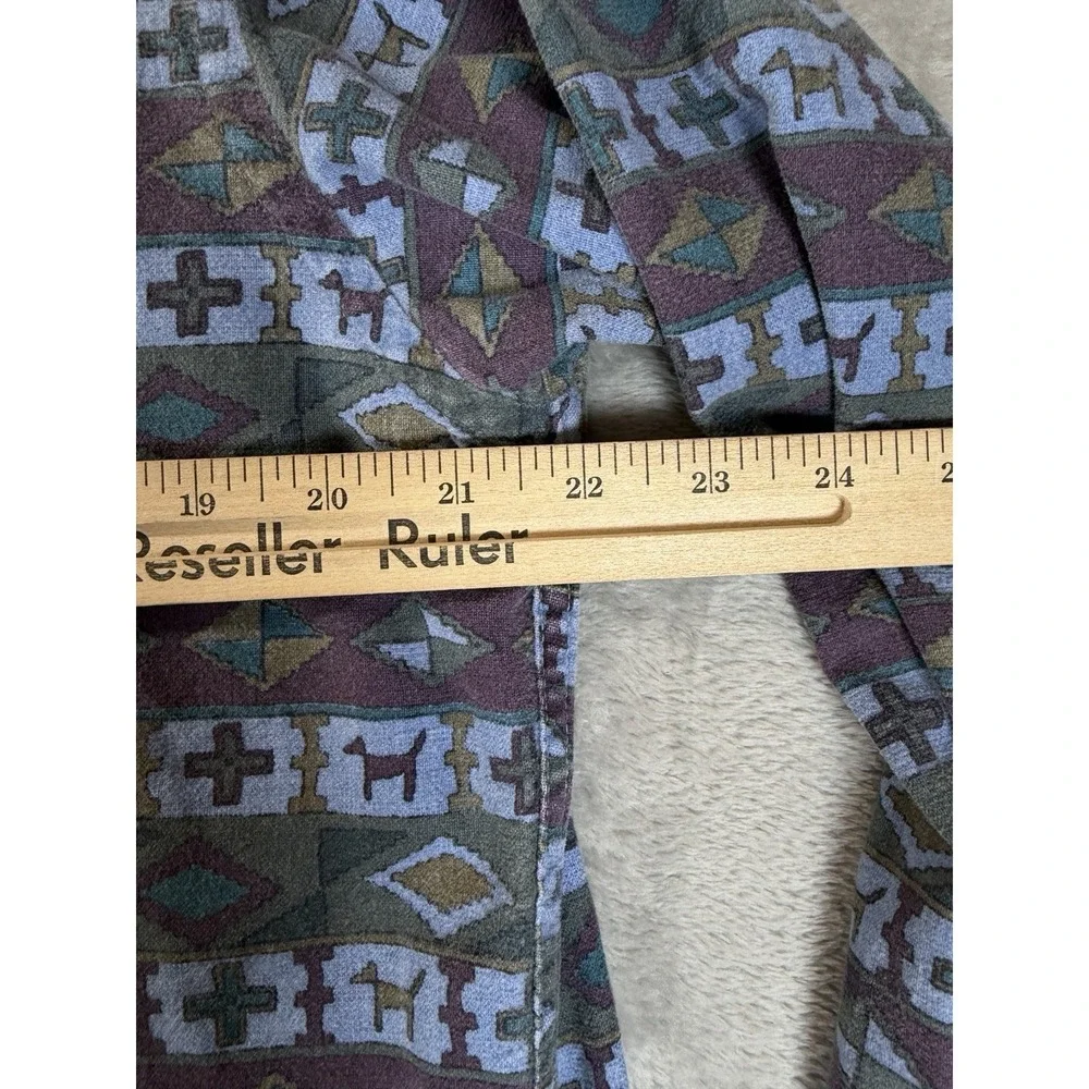 L.L. Bean Chamois Cloth Shirt Mens M Geometric Southwest USA Cotton